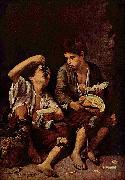 Bartolome Esteban Murillo Beggar Boys Eating Grapes and Melon Sweden oil painting artist